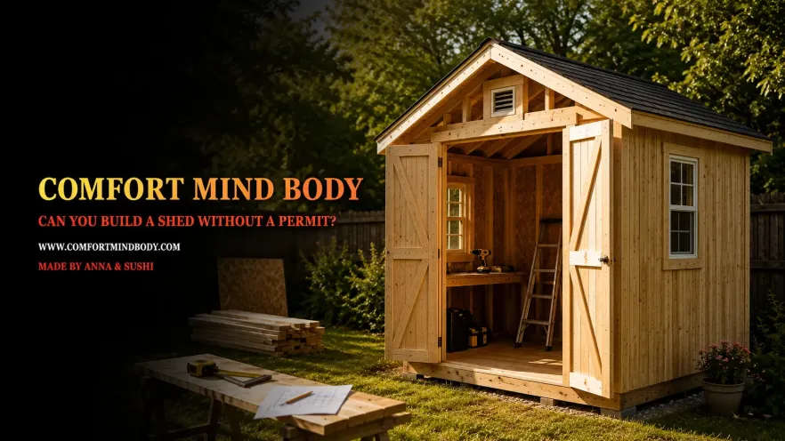 Can You Build a Shed Without A Permit? Easy Instructions, Size Rules, And Mistakes To Avoid 2 Building a shed in golden sunlight