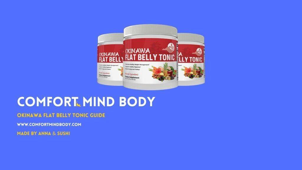Okinawa Flat Belly Tonic Review 2026: Ingredients, Side Effects, Complaints & Buyer Warning 1 Okinawa Flat Belly Tonic review hero image with powdered drink, berries, citrus, water glass, and Comfort Mind Body branding